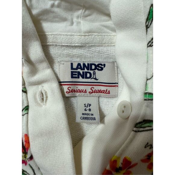 Lands' End‎ Pullover Hoodie Floral Fairykei Cottage Core Romantic Small - Picture 5 of 5
